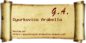 Gyurkovics Arabella névjegykártya